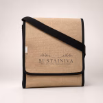 Jute Black Rimmed Shoulder Bag Basic
