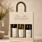 3-bottle Jute Wine Bag